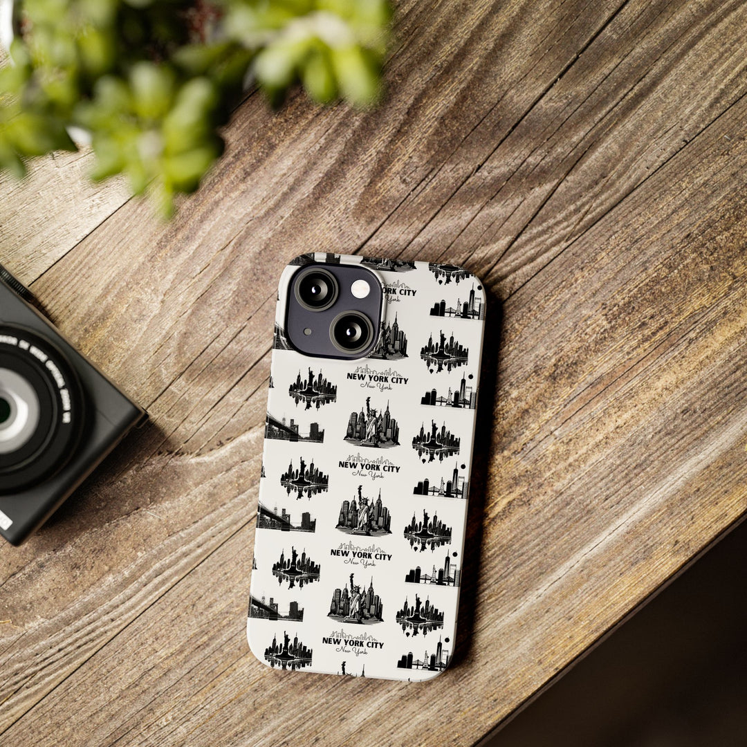 Slim New York Skyline Collage Coquette Gift for Her Cute Phone Cases for Iphone 16 Pro Max | iPhone 15 Case | iPhone 15 Pro Max Case, Iphone 14, Iphone 14 Pro Max, Iphone 13 12 11 8 7 - Studio40ParkLane