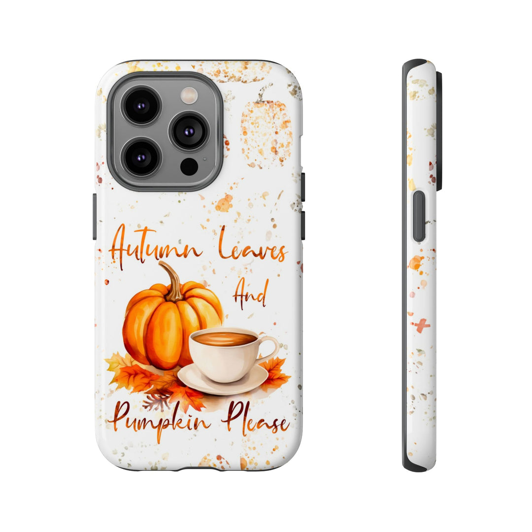 Impact Resistant, Fall Leaves Pumpkin Pie, Cute Phone Cases for Samsung S24, S23, S22, S21, IPhone 15 pro Iphone 14 pro Iphone 13 IPhone 12 Iphone 11 - Studio40ParkLane