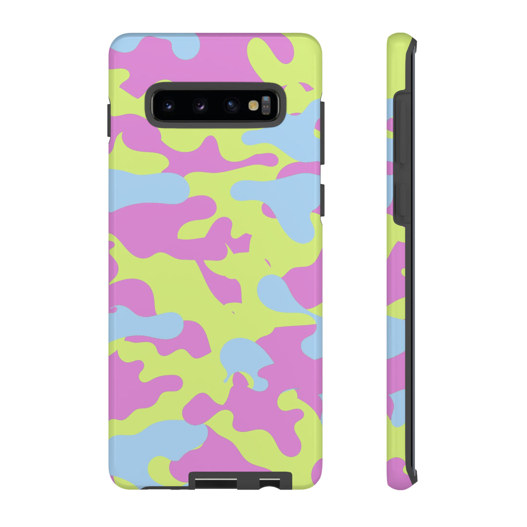 Cute Phone Case | Aesthetic Phone Cases| for Galaxy S23, S22, S21, S20 | Blue Pink Camouflage, Protective Phone Case - Studio40ParkLane