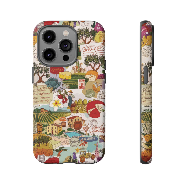 Italy Tuscany Coquette Collage Tough Premium Phone Case - For iPhone 17 Pro Max iPhone 16 Pro iPhone 15 Iphone 14 Plus 13 Pro 12 11 10 XR - Studio40ParkLane