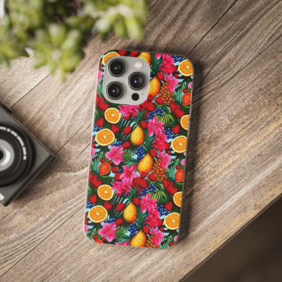 Cute Flexi Phone Cases, For Iphones and Samsung Galaxy Phones, Summer Mixed Fruit, Galaxy S23 Phone Case, Samsung S22 Case, Samsung S21, Iphone 15, Iphone 14, Iphone 13