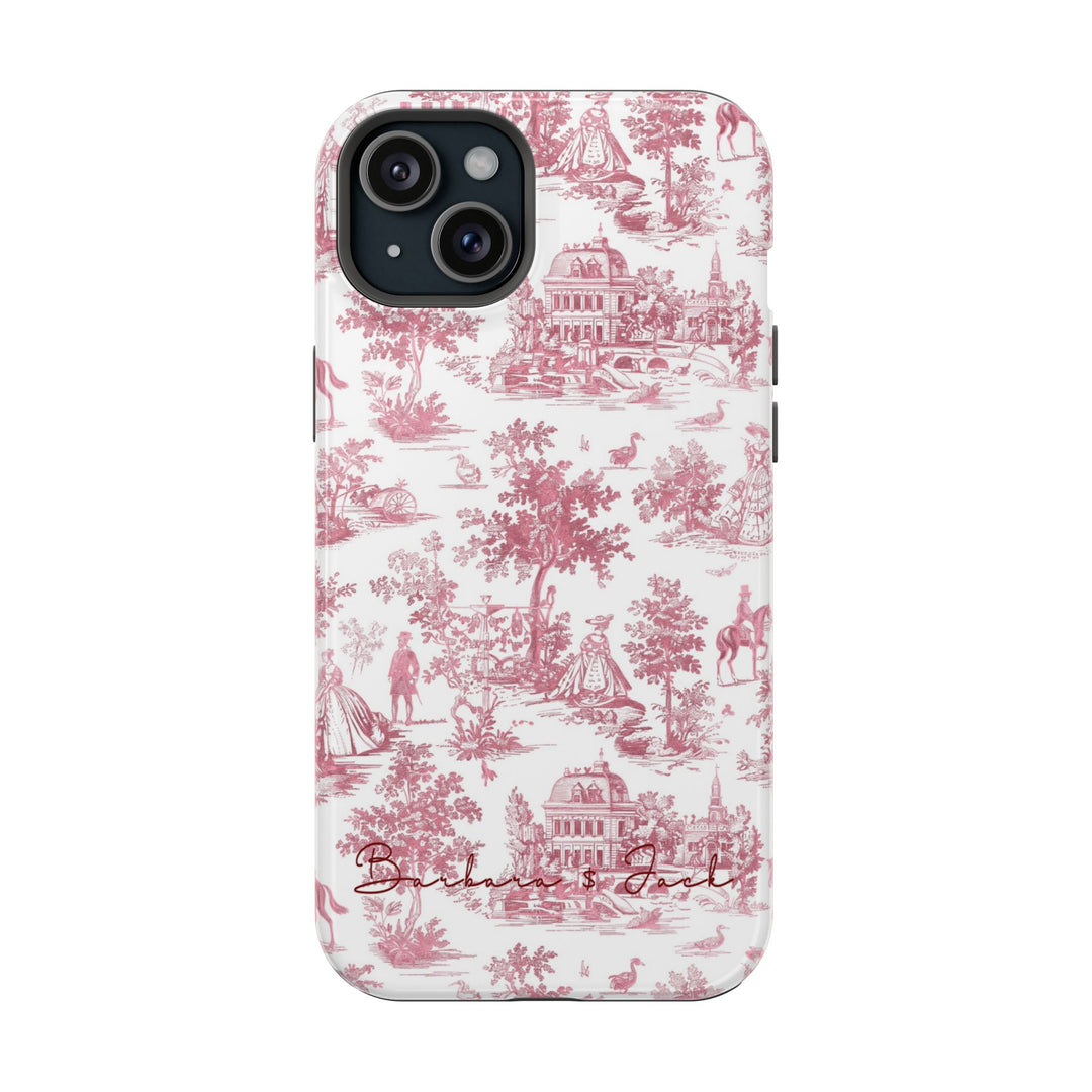 Magsafe French Toile Personalized Initial Custom Gift Cute Phone Cases for Iphone 16 Pro Max | iPhone 15, Pro Max Case, Iphone 14, 13, 12, 11, 10 - Studio40ParkLane