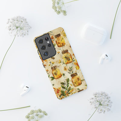 Impact Resistant, Honey Bees, Cute Phone Cases for Samsung S24, S23, S22, S21, IPhone 15 pro Iphone 14 pro Iphone 13 IPhone 12 Iphone 11