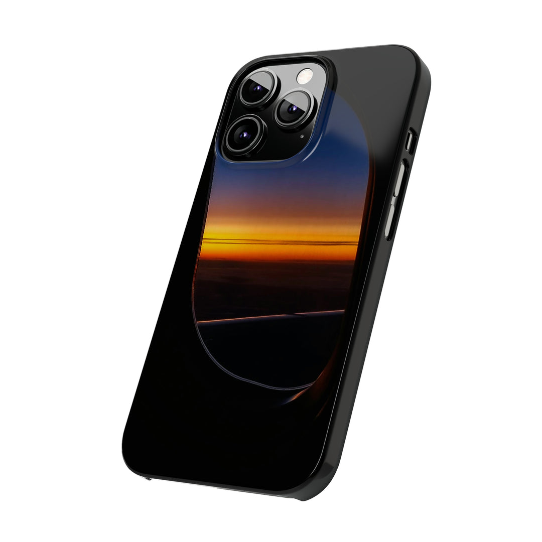 Slim Cute Phone Cases for Iphone - | iPhone 15 Case | iPhone 15 Pro Max Case, Iphone 14 Case, Iphone 14 Pro Max, Iphone 13, Airplane Window Sunset - Studio40ParkLane