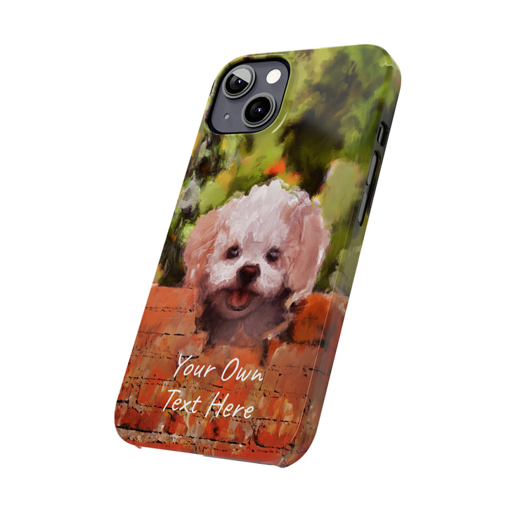 Slim Personalized Cute iPhone Cases - | iPhone 15 Case | iPhone 15 Pro Max Case, Iphone 14 Case, Iphone 14 Pro Max, Iphone 13, Bichon Frise Dog - Studio40ParkLane