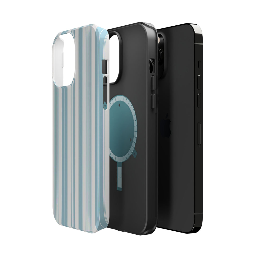 MagSafe Cute Phone Case, Coastal Striped Phone Case for iPhone 17 16 15 14 13 12 Pro Max, Samsung S26 S25 S24 Ultra case - Studio40ParkLane