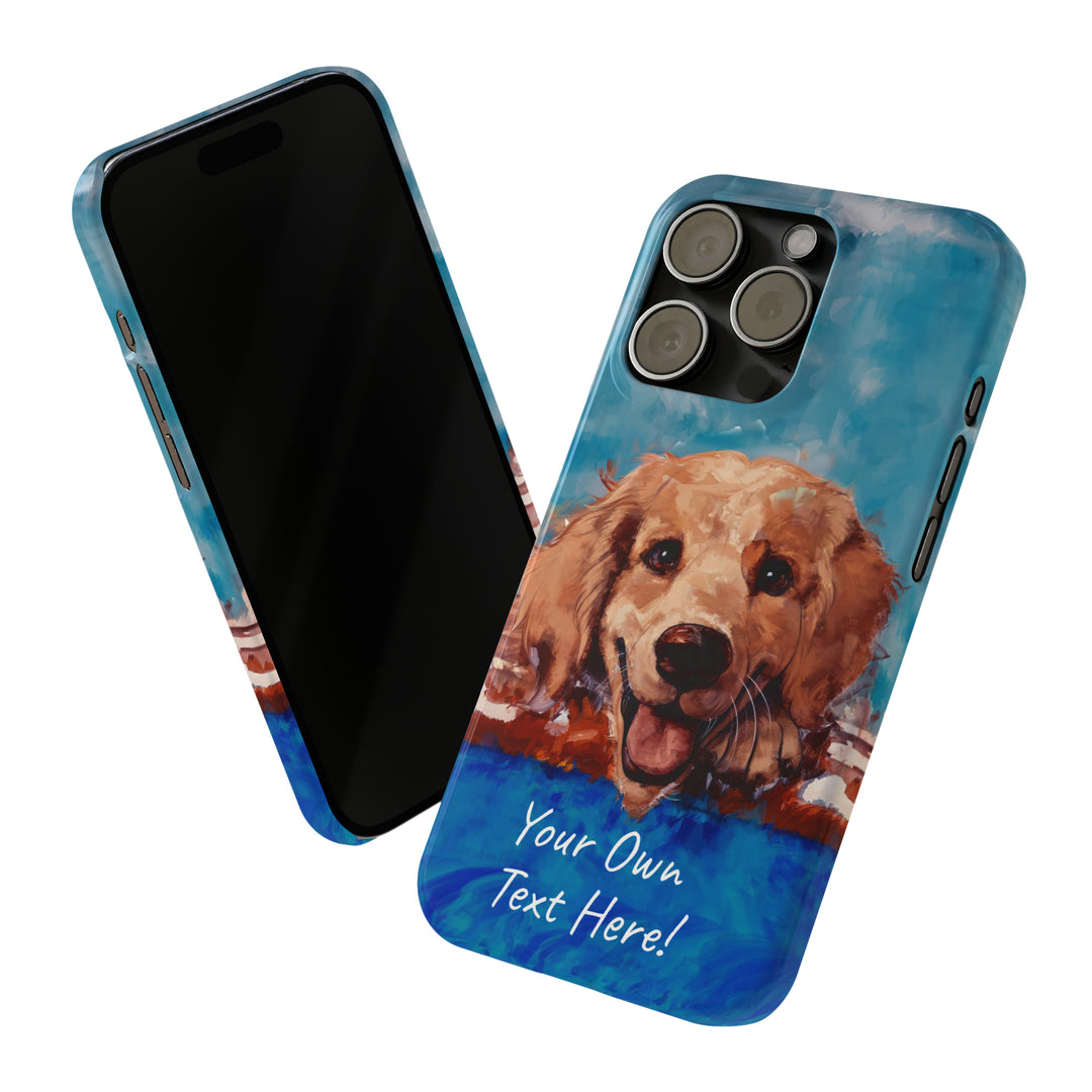 Slim Personalized Cute iPhone Cases - | iPhone 15 Case | iPhone 15 Pro Max Case, Iphone 14 Case, Iphone 14 Pro Max, Iphone 13, Golden Retriever Dog - Studio40ParkLane