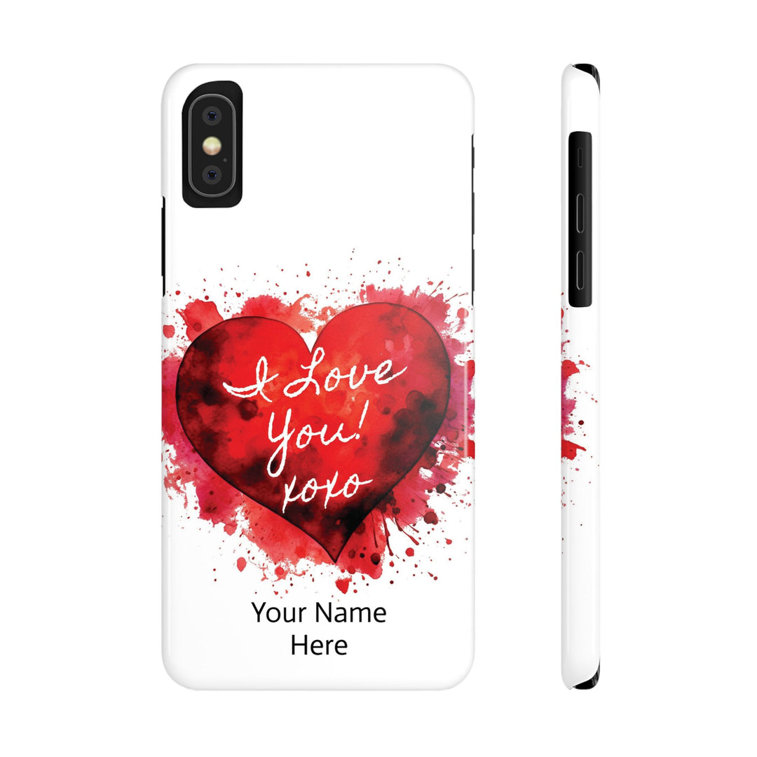 Slim Custom Personalized Valentine Love Gift for Her Cute Phone Cases for Iphone 16 Pro Max | iPhone 15 Case | iPhone 15 Pro Max Case, Iphone 14, 13, 12, 11, 10, 8, 7 - Studio40ParkLane
