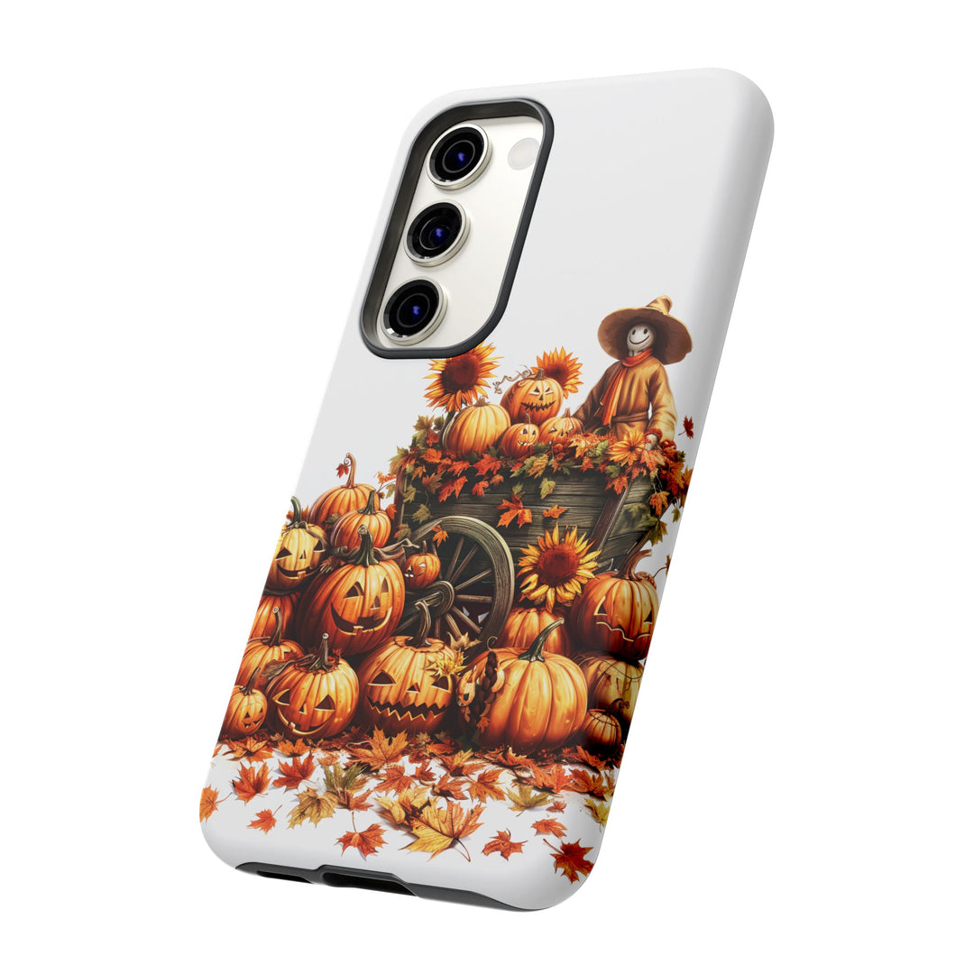 Impact Resistant, Fall Leaves Scarecrow, Cute Phone Cases for Samsung S24, S23, S22, S21, IPhone 15 pro Iphone 14 pro Iphone 13 IPhone 12 Iphone 11 - Studio40ParkLane