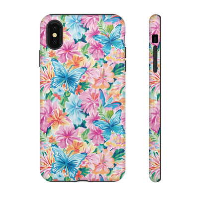 Premium Tough Butterflies Flowers Cute Phone Cases for Samsung S24, S23, S22, S21, S20, Plus and Ultra, Iphone 16 Pro Max,15, 14, 13, 12, 11, 10