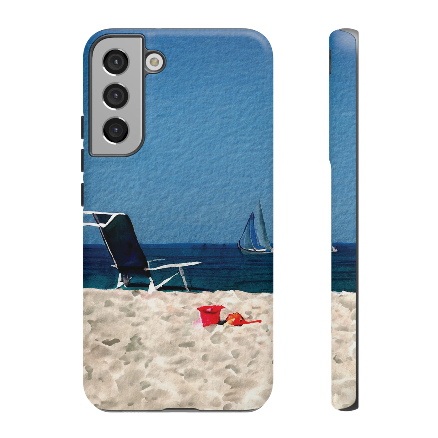 Cute Samsung Case | Cool Iphone Case | Summer Blue Beach Chair, Samsung S24, S23, S22, S21, IPhone 15 Case | Iphone 14 Case, Iphone 13 Case