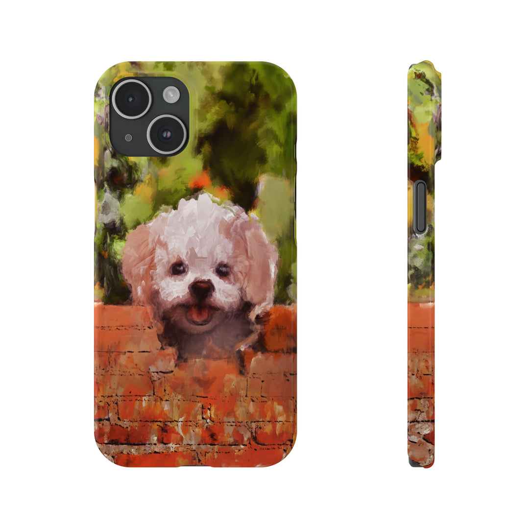 Slim Cute Phone Cases for Iphone - | iPhone 15 Case | iPhone 15 Pro Max Case, Iphone 14 Case, Iphone 14 Pro Max, Iphone 13, Bichon Frise Dog - Studio40ParkLane