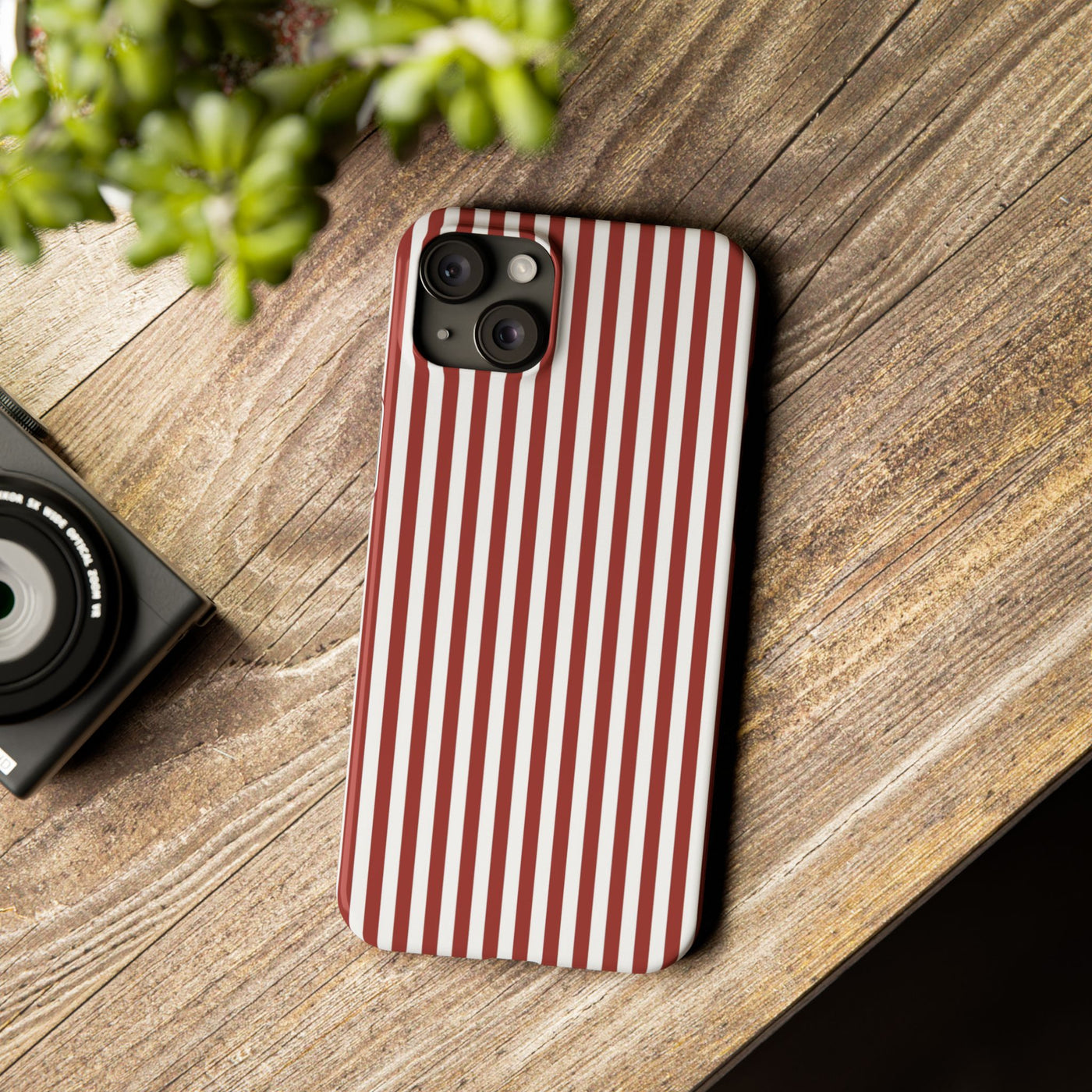 Slim Farmhouse Red Striped Cute Phone Case for Iphone 16 - | iPhone 15 Pro Max Case | iPhone 14 Case Iphone 13 12 11 10 9 8 7 Gift for Her - Studio40ParkLane