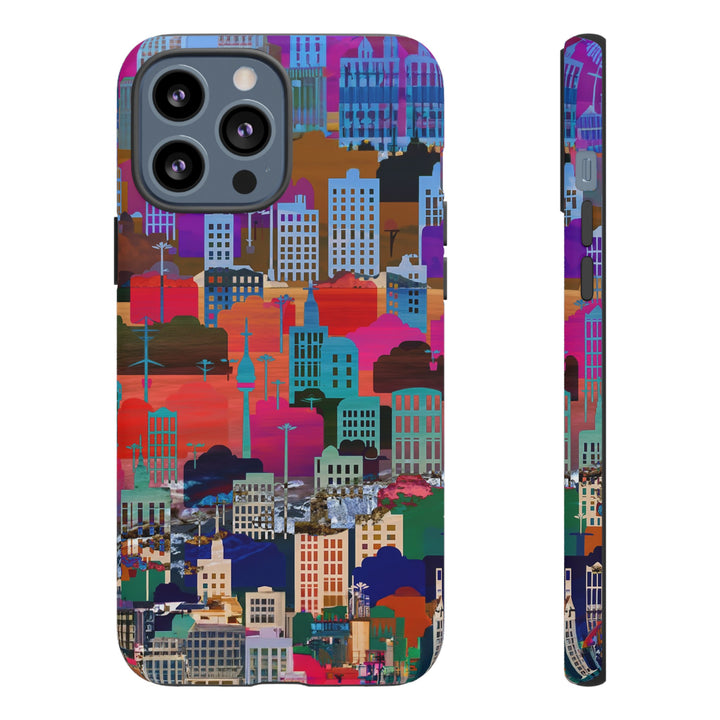 Cute Samsung Case | Cool Iphone Case | Summer City Skyline, Samsung S24, S23, S22, S21, IPhone 15 Case | Iphone 14 Case, Iphone 13 Case - Studio40ParkLane