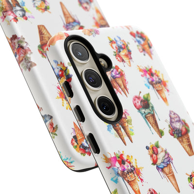 Impact Resistant, Summer Icecream, Cute Phone Cases for Samsung S24, S23, S22, S21, IPhone 15 pro, Iphone 14 pro, Iphone 13 IPhone 12, Iphone 11