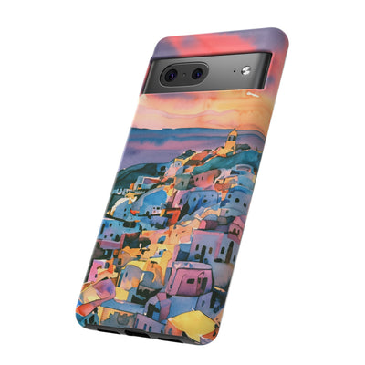 Impact Resistant, Greek Sunset, Cute Phone Cases for Samsung S24, S23, S22, S21, IPhone 15 pro Iphone 14 pro Iphone 13 IPhone 12 Iphone 11