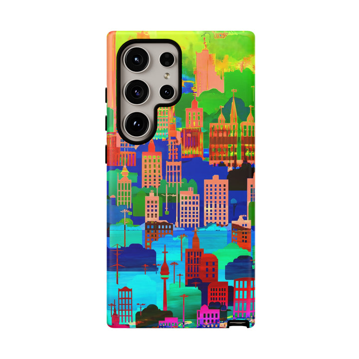 Cute Samsung Case | Cool Iphone Case | Summer City Skyline, Samsung S24, S23, S22, S21, IPhone 15 Case | Iphone 14 Case, Iphone 13 Case - Studio40ParkLane
