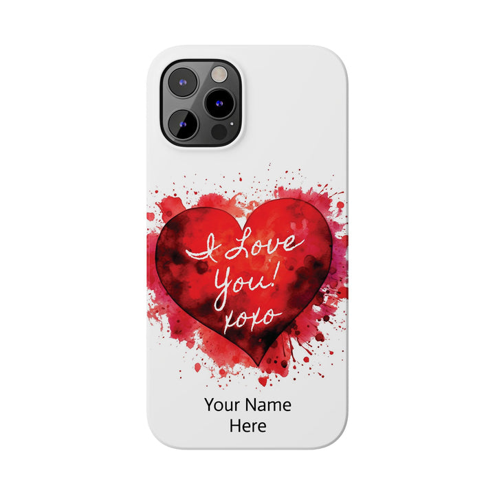 Slim Custom Personalized Valentine Love Gift for Her Cute Phone Cases for Iphone 16 Pro Max | iPhone 15 Case | iPhone 15 Pro Max Case, Iphone 14, 13, 12, 11, 10, 8, 7 - Studio40ParkLane