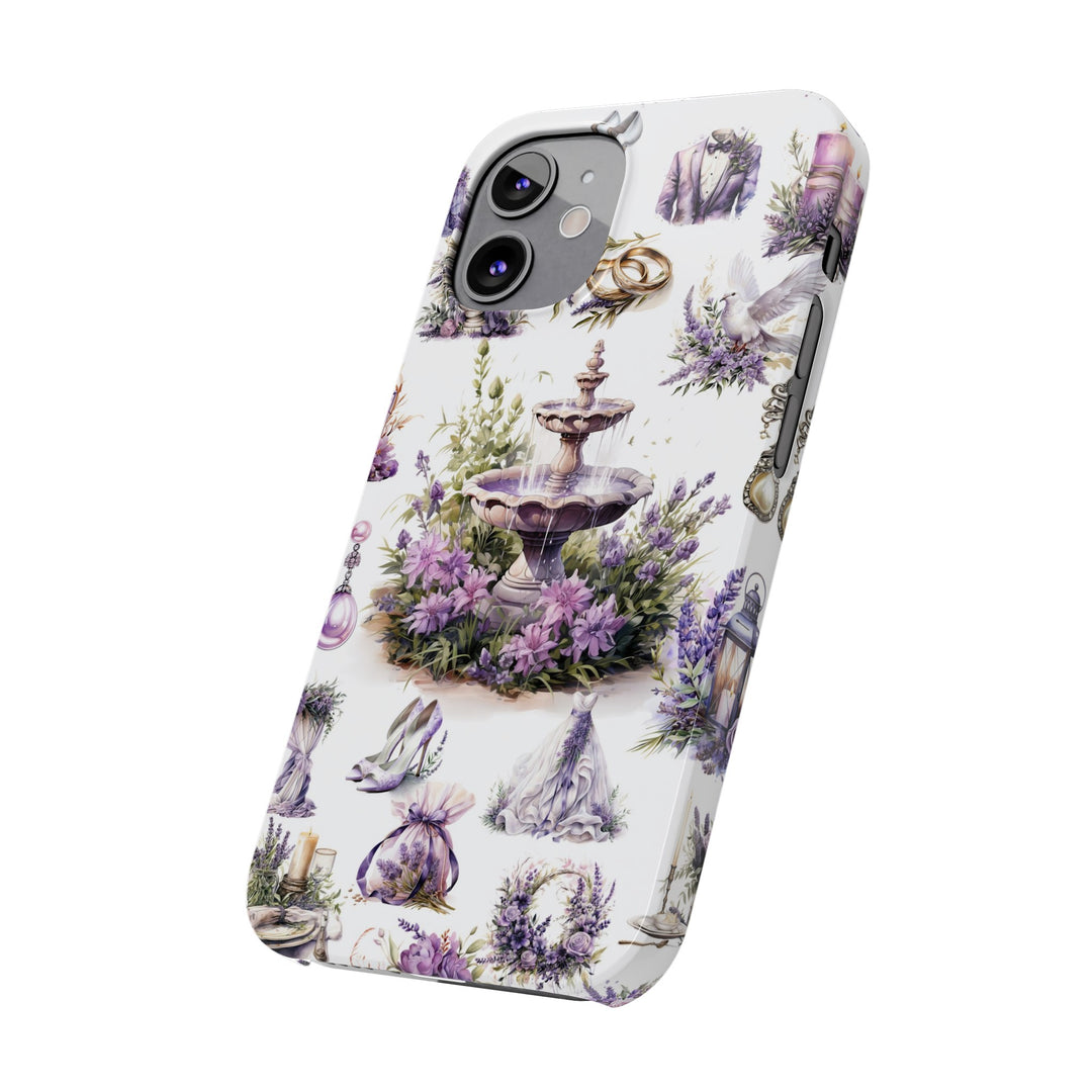 Slim Cute Phone Cases for Iphone | iPhone 15 Case | iPhone 15 Pro Max Case, Iphone 14, Iphone 14 Pro Max, Iphone 13, Lavender Wedding Theme - Studio40ParkLane
