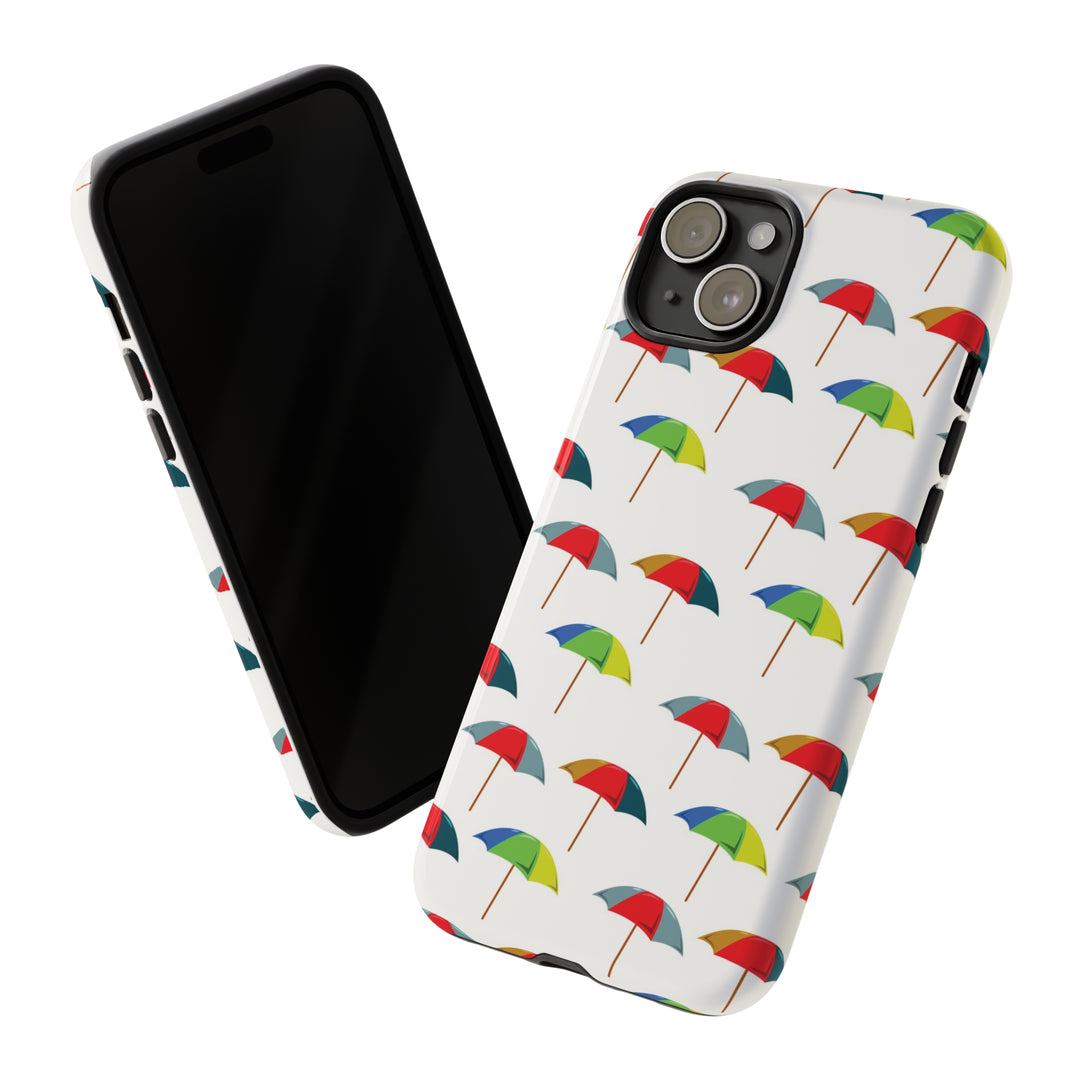 Cute IPhone Case | Colorful Beach Parasols, iPhone 15 Case | iPhone 15 Pro Case, Iphone 14 Case, Iphone 14 Pro Max Case, Protective Iphone Case - Studio40ParkLane