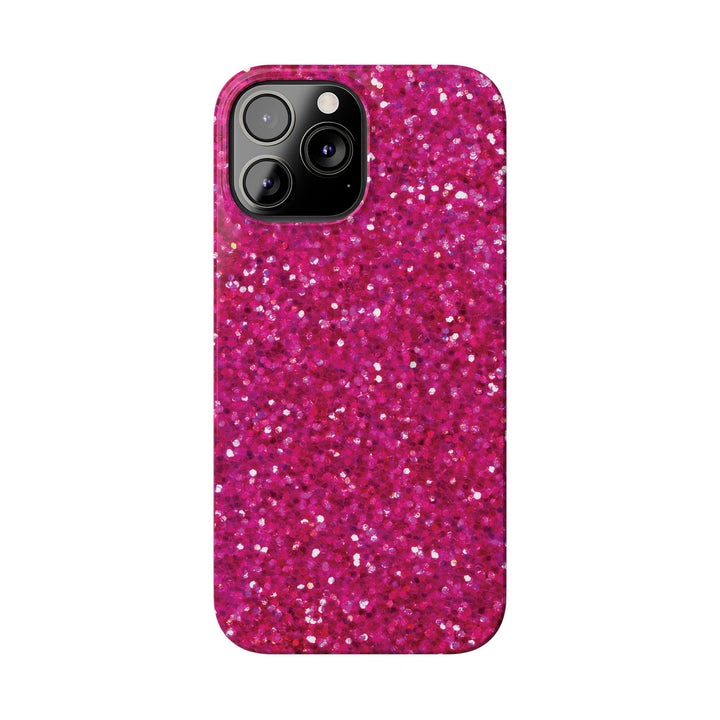 Slim Muted Pink Faux Play on Glitter Effect Cute Phone Cases for Iphone 16 Pro Max | iPhone 15 Case | iPhone 15 Pro Max Case, Iphone 14, Iphone 14 Pro Max, Iphone 13 12 11 8 7 - Studio40ParkLane