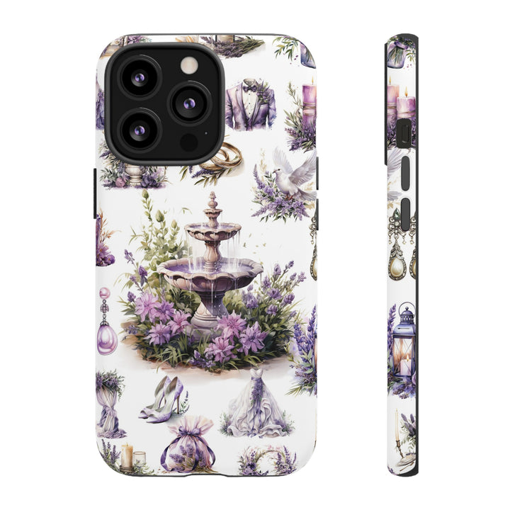 Impact Resistant, Lavender Wedding, Cute Phone Cases for Samsung S24, S23, S22, S21, IPhone 15 pro Iphone 14 pro Iphone 13 IPhone 12 Iphone 11 - Studio40ParkLane