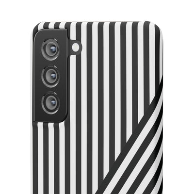 Aesthetic Black White Stripes Cute Phone Case Sleek Snap - For iPhone 17 Pro Max iPhone 16 Pro iPhone 15 Iphone 14 Plus 13 Pro 12 11 10 Gift - Studio40ParkLane
