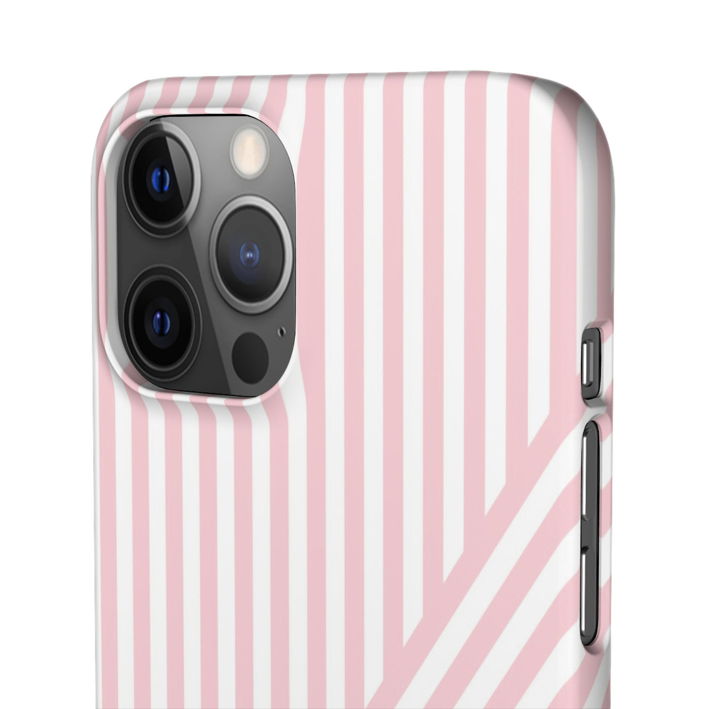 Aesthetic Sweet Pink Stripes Cute Phone Case Sleek Snap - For iPhone 17 Pro Max iPhone 16 Pro iPhone 15 Iphone 14 Plus 13 Pro 12 11 10 Gift