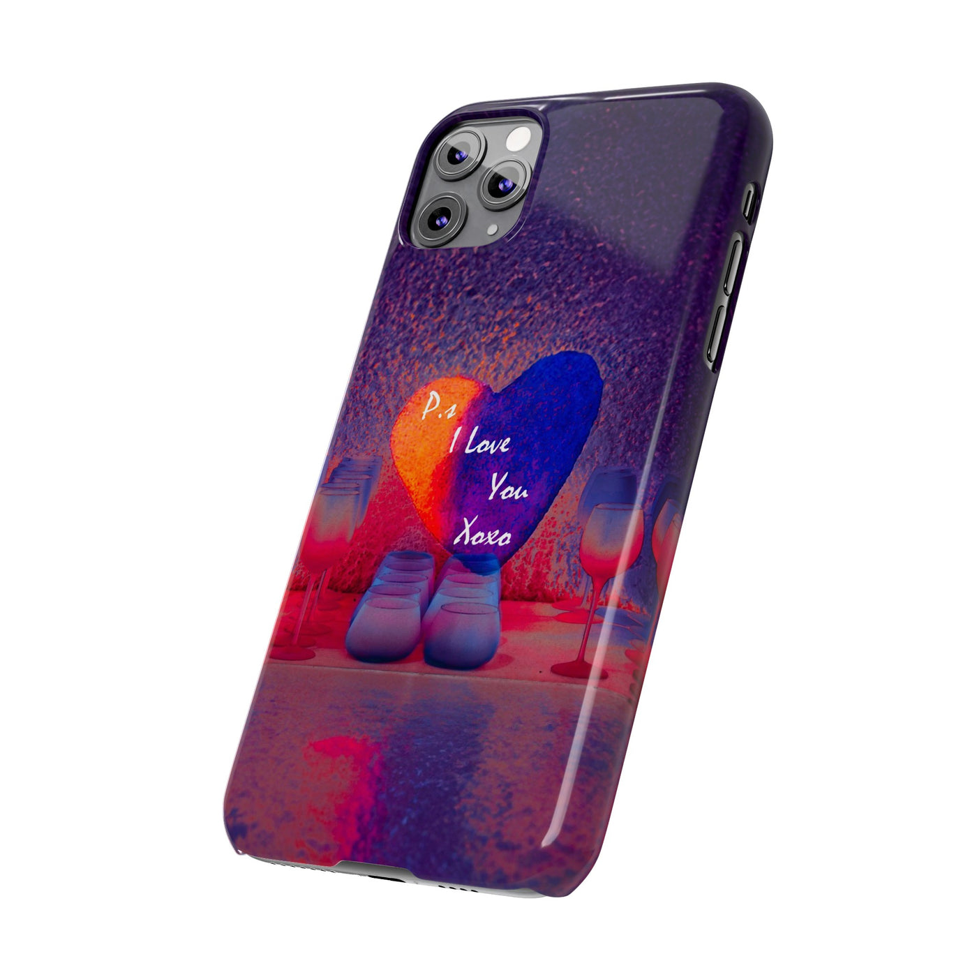 Sunset Valentine Heart Slim Cute Phone Cases for Iphone | iPhone 15 Case | iPhone 15 Pro Max Case, Iphone 14, Iphone 14 Pro Max, Iphone 13, 12