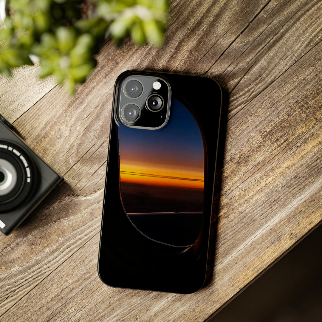 Slim Cute Phone Cases for Iphone - | iPhone 15 Case | iPhone 15 Pro Max Case, Iphone 14 Case, Iphone 14 Pro Max, Iphone 13, Airplane Window Sunset - Studio40ParkLane