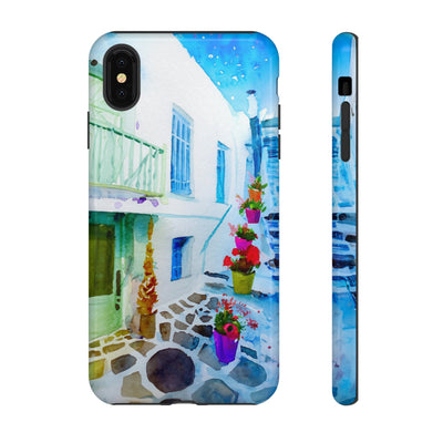 Impact Resistant, Greece House, Cute Phone Cases for Samsung S24, S23, S22, S21, IPhone 15 pro Iphone 14 pro Iphone 13 IPhone 12 Iphone 11