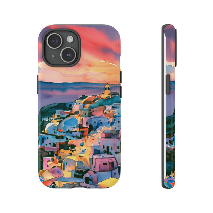 Impact Resistant, Greek Sunset, Cute Phone Cases for Samsung S24, S23, S22, S21, IPhone 15 pro Iphone 14 pro Iphone 13 IPhone 12 Iphone 11 - Studio40ParkLane