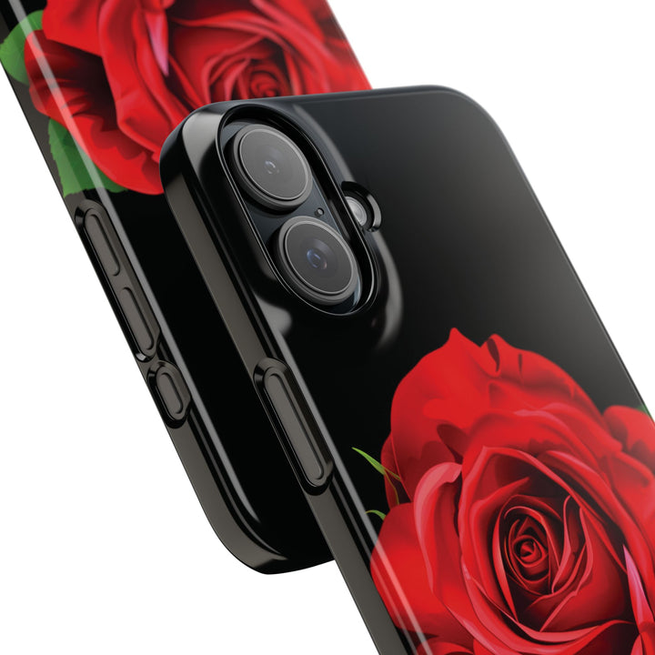 Slim Custom Personalized Red Rose Flowers Gift for Her Cute Phone Cases for Iphone 16 Pro Max | iPhone 15 Case | iPhone 15 Pro Max Case, Iphone 14, Iphone 14 Pro Max, Iphone 13 12 11 8 7 - Studio40ParkLane