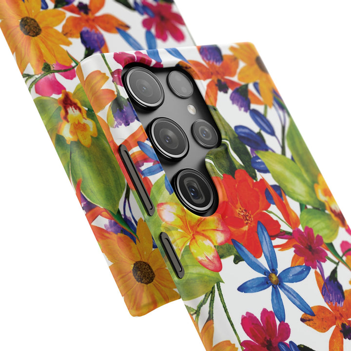 Sleek Snap Colorful Flowers Cute Phone Case for iPhone 16 15 14 13 12 11 X Xs Max Xr Pro Plus Samsung Galaxy S24 S23 S22 S21 S20 Note Ultra