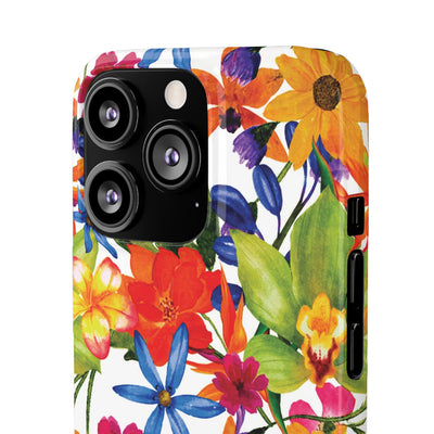 Snap Spring Flowers Cute Phone Cases for Samsung S24, S23, S22, S21, S20, Plus and Ultra, Iphone 16 Pro Max, Iphone 15, 14, 13, 12, 11, 10 - Studio40ParkLane