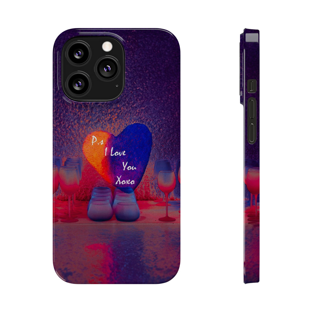 Slim Cute Phone Cases for Iphone - | iPhone 15 Case | iPhone 15 Pro Max Case, Iphone 14 Case, Iphone 14 Pro Max, Iphone 13, PS I Love You Heart - Studio40ParkLane