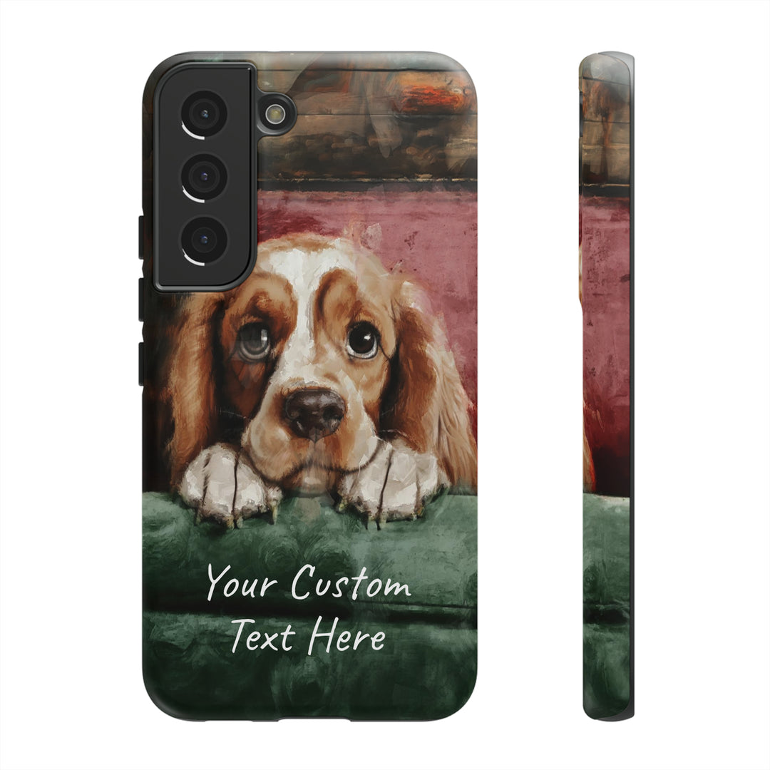 Personalize this Cute Samsung Phone Case | Cocker Spaniel Dog Samsung Phone Case | Galaxy S23, S22, S21, S20 | Customized Samsung Case - Studio40ParkLane