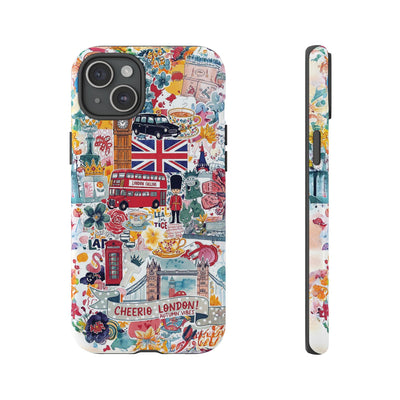 London England Coquette Collage Tough Premium Phone Case - For iPhone 17 Pro Max iPhone 16 Pro iPhone 15 Iphone 14 Plus 13 Pro 12 11 10 XR - Studio40ParkLane