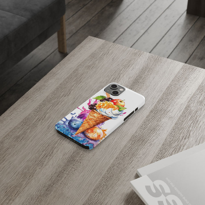 Slim Summer Ice Cream Cone Slim Cute Phone Cases for Iphone | iPhone 15 Case | iPhone 15 Pro Max Case, Iphone 14, Iphone 14 Pro Max, Iphone 13 - Studio40ParkLane
