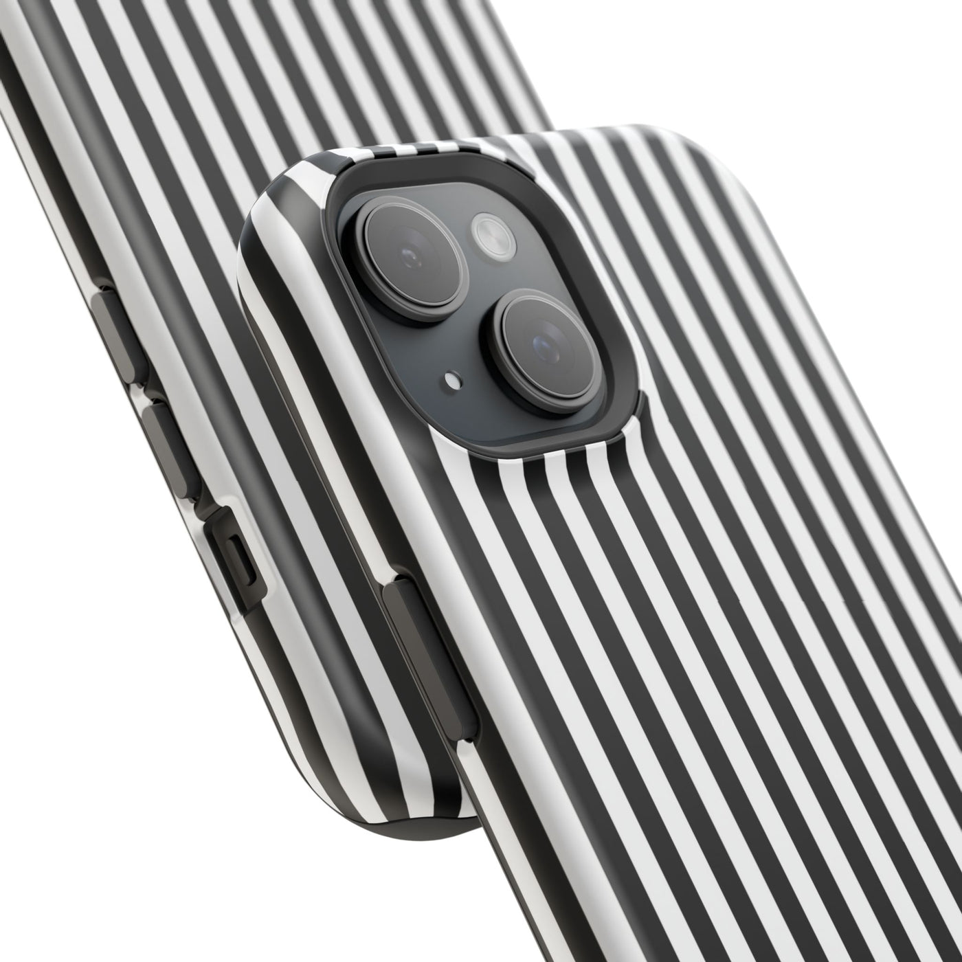 Custom Personalized Black White Striped Magsafe Phone Case for Iphone 17 - | iPhone 16 Pro Max Case | iPhone 15 Case Iphone 14 13 12 11 10 - Studio40ParkLane