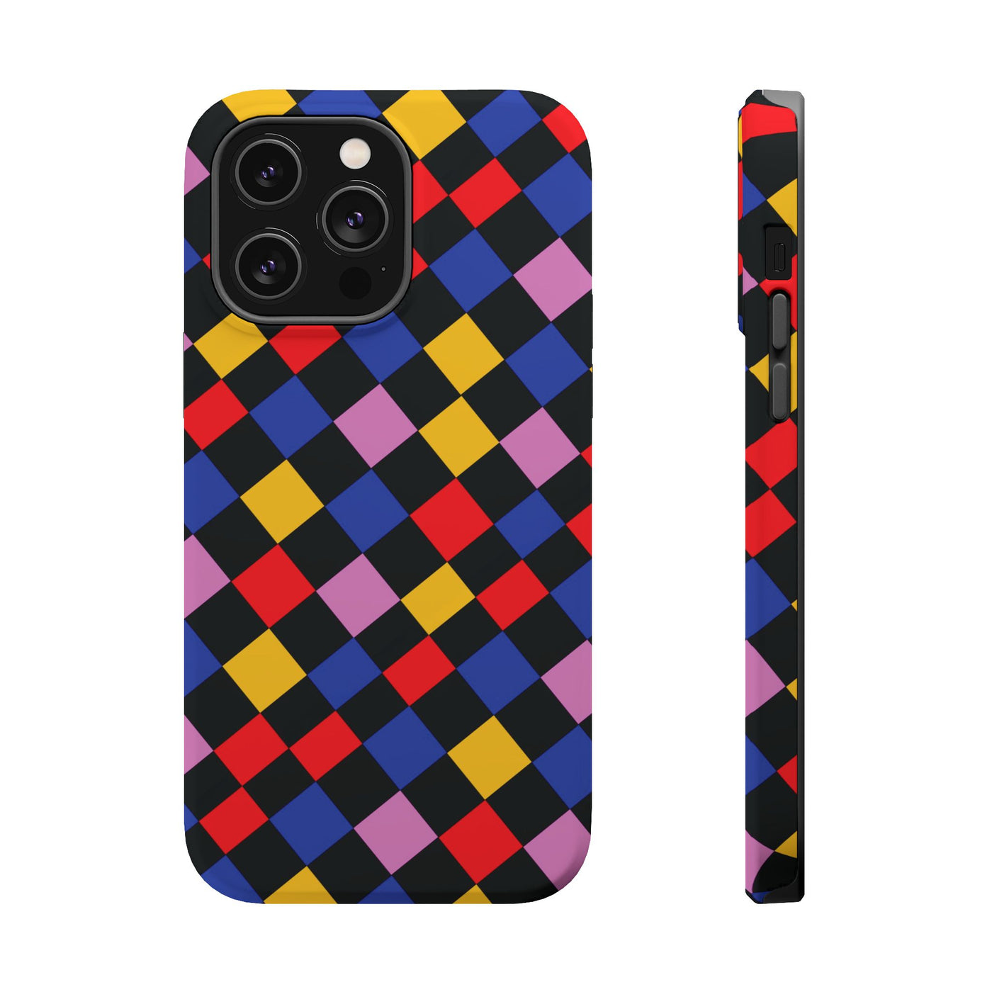 Aesthetic Colorful Checkerboard Tough Magsafe Phone Case - For iPhone 17 Pro Max iPhone 16 Pro iPhone 15 Iphone 14 Plus 13 Pro 12 11 Gift - Studio40ParkLane