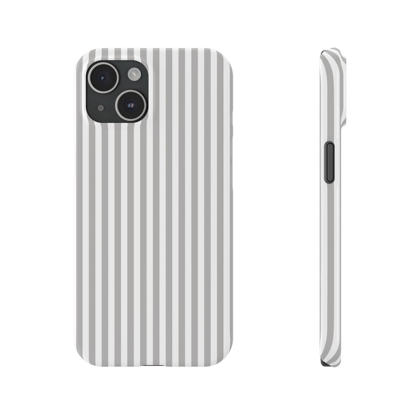Slim Light Grey Striped Cute Phone Case for Iphone 16 - | iPhone 15 Pro Max Case | iPhone 14 Case Iphone 13 12 11 10 9 8 7 Gift for Her - Studio40ParkLane