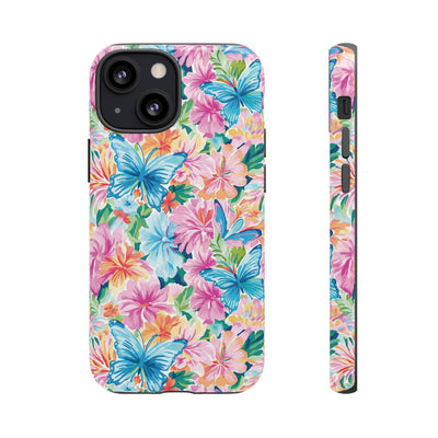 Premium Tough Butterflies Flowers Cute Phone Cases for Samsung S24, S23, S22, S21, S20, Plus and Ultra, Iphone 16 Pro Max,15, 14, 13, 12, 11, 10