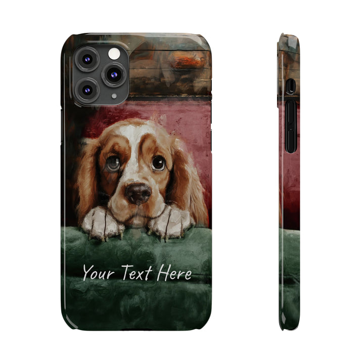 Slim Personalized Cute iPhone Cases - | iPhone 15 Case | iPhone 15 Pro Max Case, Iphone 14 Case, Iphone 14 Pro Max, Iphone 13, Cocker Spaniel Dog - Studio40ParkLane