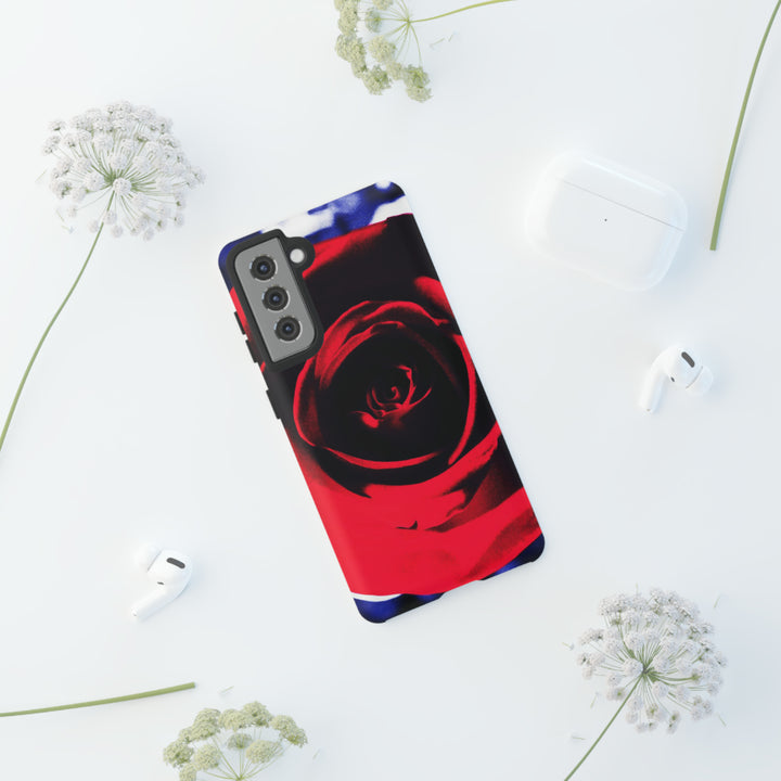 Cute Samsung Phone Case | Aesthetic Samsung Phone Case | Red Rose | Galaxy S23, S22, S21, S20 | Luxury Double Layer | Cool - Studio40ParkLane