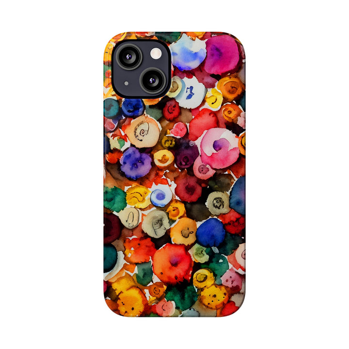 Slim Cute Phone Cases for Iphone | iPhone 15 Case | iPhone 15 Pro Max Case, Iphone 14, Iphone 14 Pro Max, Iphone 13, Colorful Buttons Abstract - Studio40ParkLane