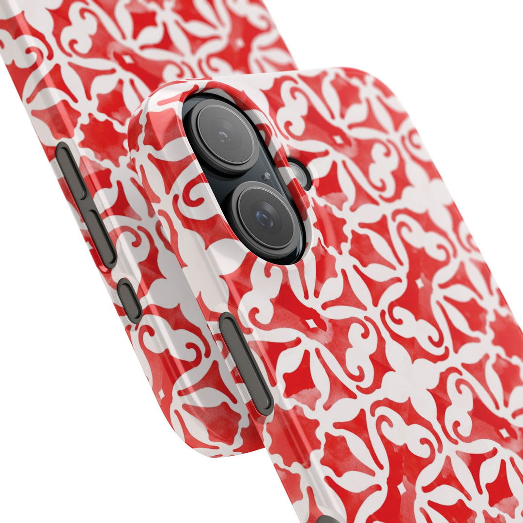 Slim Red Mosaic Gift for Her Cute Phone Cases for Iphone 16 Case | iPhone 15 Case | iPhone 15 Pro Max Case, Iphone 14, Iphone 14 Pro Max, Iphone 13, 12, 11, 10, 8,7 - Studio40ParkLane