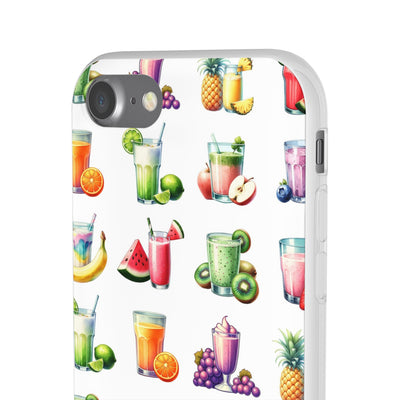 Cute Flexi Phone Cases, For Iphones and Samsung Galaxy Phones, Tropical Summer Fruit Cocktails, Galaxy S23 Phone Case, Samsung S22 Case, Samsung S21, Iphone 15, Iphone 14, Iphone 13