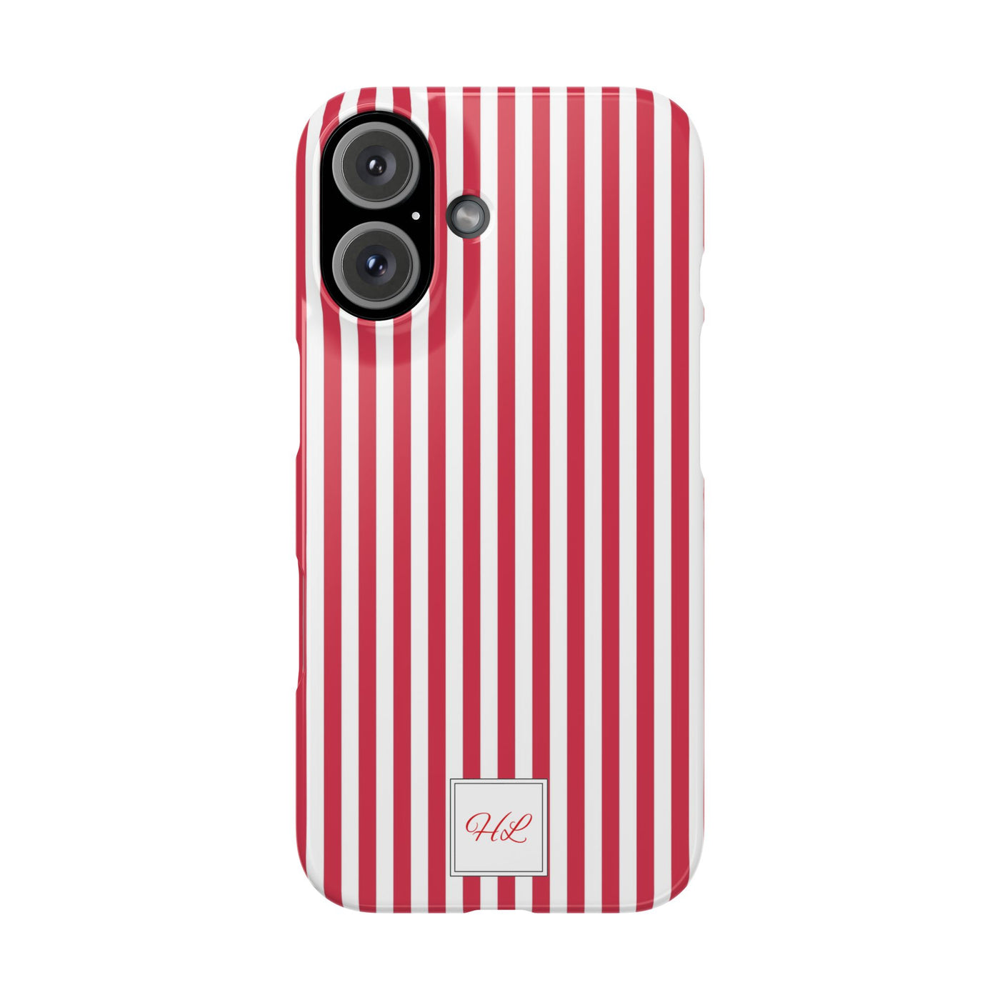 Slim Custom Personalized Winterberry Red Striped Phone Case for Iphone 17 - | iPhone 16 Pro Max Case | iPhone 15 Case Iphone 14 13 12 11 10 9 8 - Studio40ParkLane