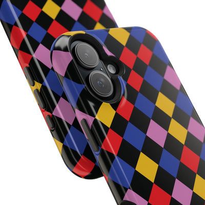 Aesthetic Colorful Checkerboard Tough Magsafe Phone Case - For iPhone 17 Pro Max iPhone 16 Pro iPhone 15 Iphone 14 Plus 13 Pro 12 11 Gift - Studio40ParkLane